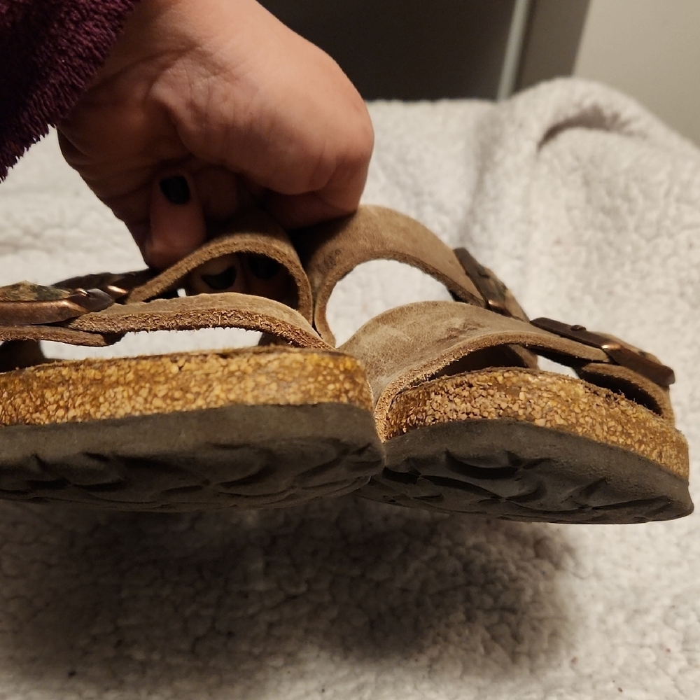 Brown Double Strap Sandals - Picture 7 of 7